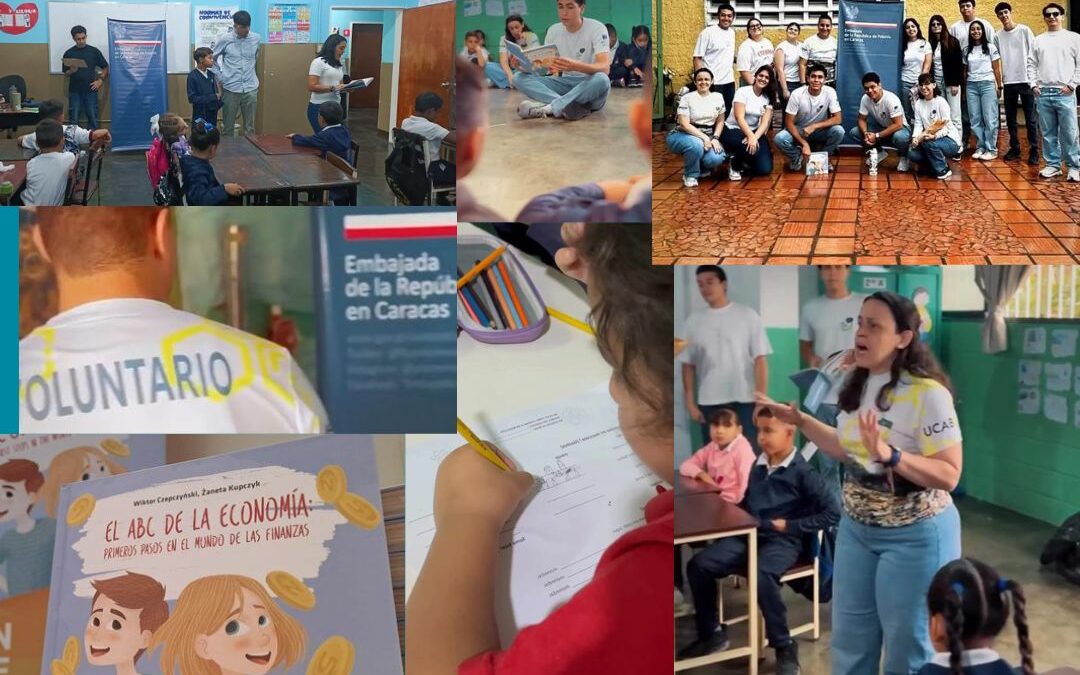 Ucabistas sostuvieron con estudiantes de primaria de La Vega «Conversaciones sobre dinero inteligente» con el «ABC de la Economía»